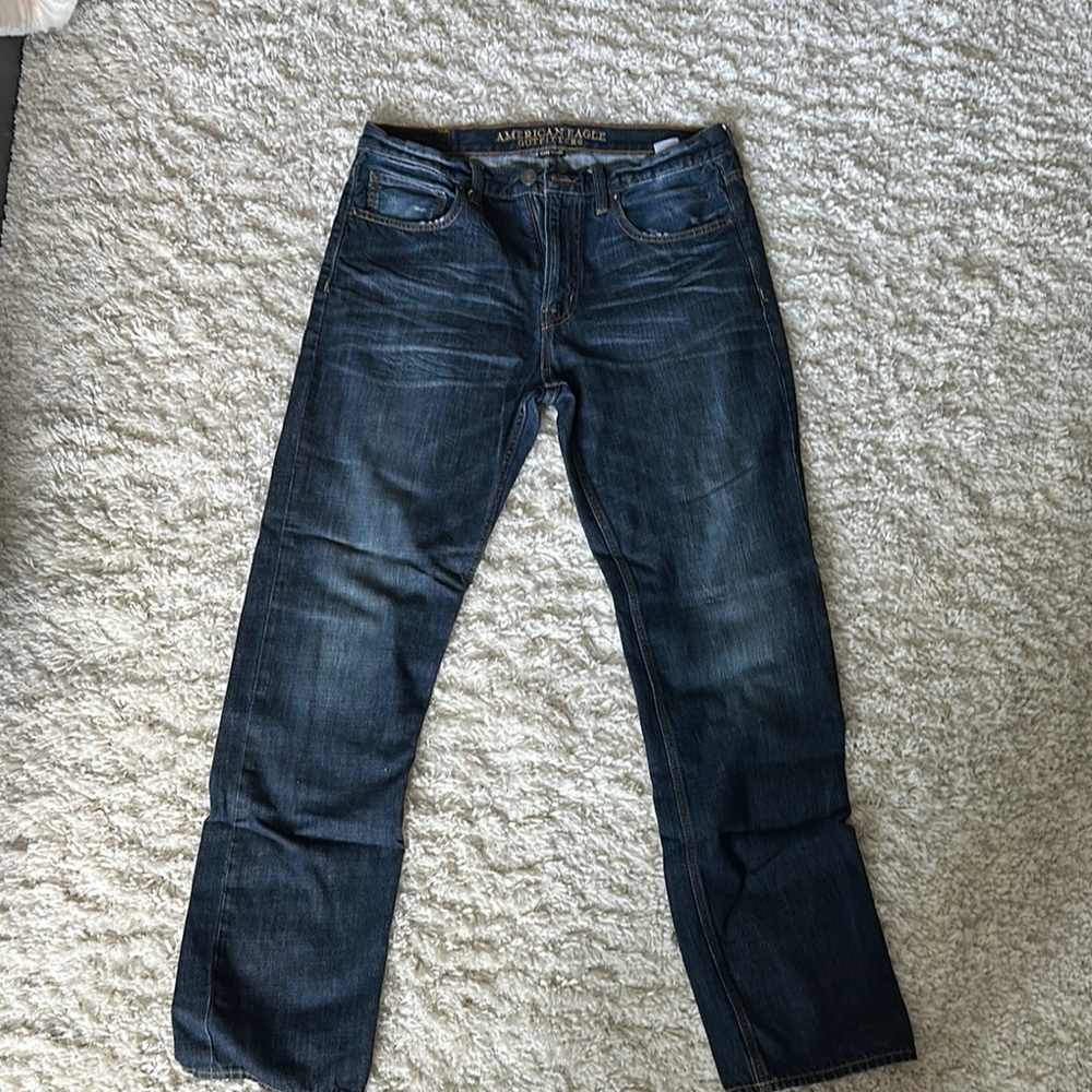 American Eagle Outfitters Blue Straight Jeans Classic Style